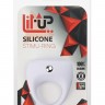 Белое эрекционное кольцо LIT-UP SILICONE STIMU RING 7