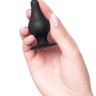 Черная анальная втулка Spade XS - 6,5 см.