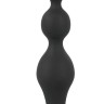 Черная анальная цепочка с вибрацией Rechargeable Anal Beads - 20 см.