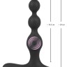Черная анальная цепочка с вибрацией Rechargeable Anal Beads - 20 см.