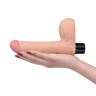 Телесный вибромассажер-реалистик Real Softee Cock 8 - 17 см.