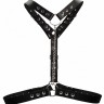 Черная мужская портупея Twisted Bit Black Leather Harness