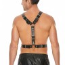 Черная мужская портупея Twisted Bit Black Leather Harness