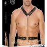Черная мужская портупея Twisted Bit Black Leather Harness
