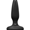 Черная конусовидная анальная пробка Plug № 4 - 8,4 см.