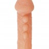 Телесная закрытая насадка с шишечками Cock Sleeve Size L - 17,6 см.