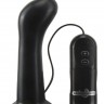 Черная анальная пробка с 4 режимами вибрации E4 CURVE HEAD - 11 см.