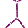 Неоново-розовая сбруя на шею и талию Bad Kitty Body Harness