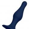 Синяя анальная пробка SILICONE PLUG LARGE - 15,6 см.