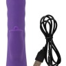 Фиолетовый вибратор-ротатор Thrusting & Rotating - 24,7 см.