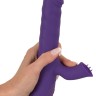 Фиолетовый вибратор-ротатор Thrusting & Rotating - 24,7 см.