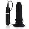 Чёрная анальная пробка 10-Function Adonis Vibrating Probes - 14 см.