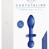 Синяя анальная пробка Chrystalino Rocker - 11,8 см.