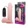 Телесный реалистик на присоске Erowoman - 19,5 см.