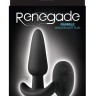 Чёрная анальная вибропробка с пультом ДУ Renegade Rumble Wireless Plug - 10 см.