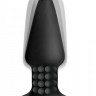 Черная анальная пробка Model R Smooth Rimming Plug with Remote - 14,2 см.