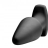 Черная анальная пробка Model R Smooth Rimming Plug with Remote - 14,2 см.