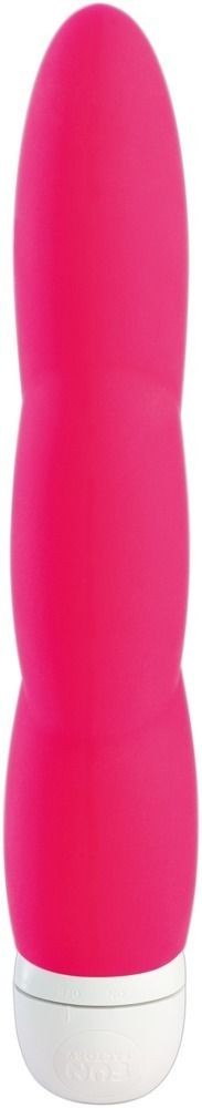 Ярко-розовый вибратор Jazzie - 17,8 см.