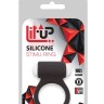 Чёрное эрекционное виброкольцо LIT-UP SILICONE STIMU RING 3 BLACK