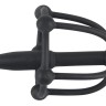 Черный силиконовый расширитель Penis Plug with Glans Cage