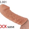 Телесная насадка с венками Extreme Sleeve 001 M-size - 14,7 см.
