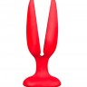 Красная пробка-бутон MENZSTUFF FLOWER BUTT PLUG 5INCH - 13,5 см.