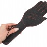 Чёрная шлёпалка Slapper Hand в виде ладошки с контрастной строчкой - 30 см.