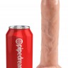Телесный необрезанный фаллоимитатор на присоске 7" Uncut Cock - 19,1 см. 