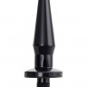 Черная анальная втулка Lacerta с вибрацией - 12,1 см.