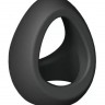 Черное фигурное эрекционное кольцо Flux Ring