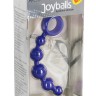 Малая анальная цепочка Joyballs Wave синего цвета - 17,5 см.