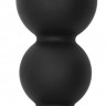 Черная плеть с рукоятью-елочкой Whip with Curved Silicone Dildo - 49,5 см.