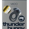 Черное эрекционное кольцо VeDO Thunder Bunny