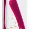 Розовый гибкий вибромассажер Ombra - 21,5 см.