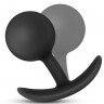 Черная анальная пробка Wearable Vibra Plug - 9,5 см.