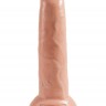 Телесный необрезанный фаллоимитатор на присоске 9" Uncut Cock - 25,4 см.