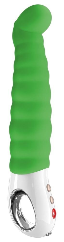 Зелёный вибратор-гусеница Patchy Paul - 22,8 см.