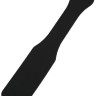 Черная гладкая силиконовая шлепалка - 33 см.