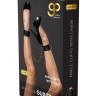 Черные оковы PREMIUM ANKLE CUFFS WITH CHAIN с золотистой цепочкой