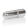 Серебристая перезаряжаемая вибропуля Rechargeable Mini Bullet