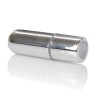 Серебристая перезаряжаемая вибропуля Rechargeable Mini Bullet