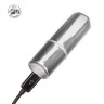 Серебристая перезаряжаемая вибропуля Rechargeable Mini Bullet