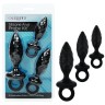Набор из 3 черных анальных пробок Silicone Anal Probe Kit