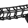 Чёрная закрытая насадка-сетка на пенис с вибрацией Black Velvet - 14 см.