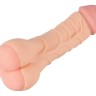 Телесная насадка-мастурбатор 2-in-1 Extension Masturbator - 21 см.