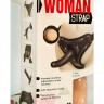 Женский страпон с вагинальной пробкой Woman Strap - 12 см.