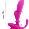 Белый вибромассажёр простаты с выносным пультом Anal Pleasure 2 - 14 см.