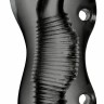 Черный рельефный мастурбатор N 69 Stroker