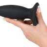 Чёрная перезаряжаемая анальная пробка Black Velvets Recharge Plug S - 11 см.