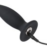 Чёрная перезаряжаемая анальная пробка Black Velvets Recharge Plug S - 11 см.